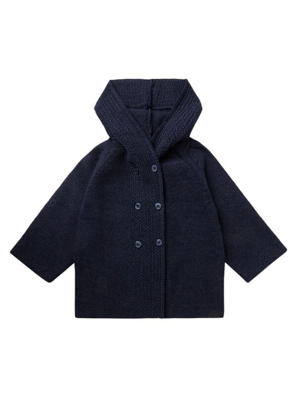 Cardigan cu glugă pentru bebeluşi Paul Navy 