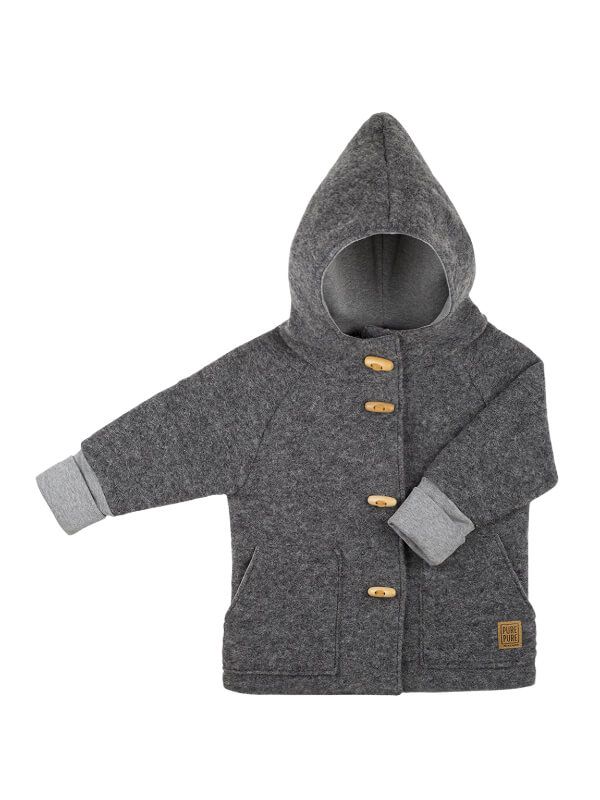 Jachetă lână fiartă Grey Melange