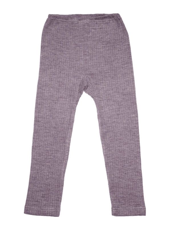 Leggings bumbac organic, lână şi mătase, mov