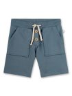 Pantaloni scurți băieți, bumbac organic albastru uni