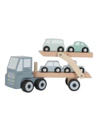 Camion cu platformă şi maşinuţe lemn