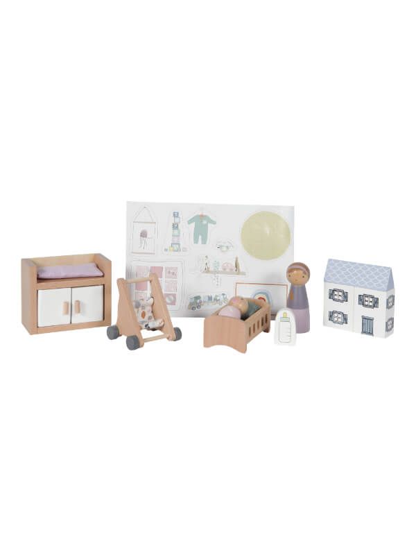 Accesorii lemn căsuţă păpuşi – Cameră bebe