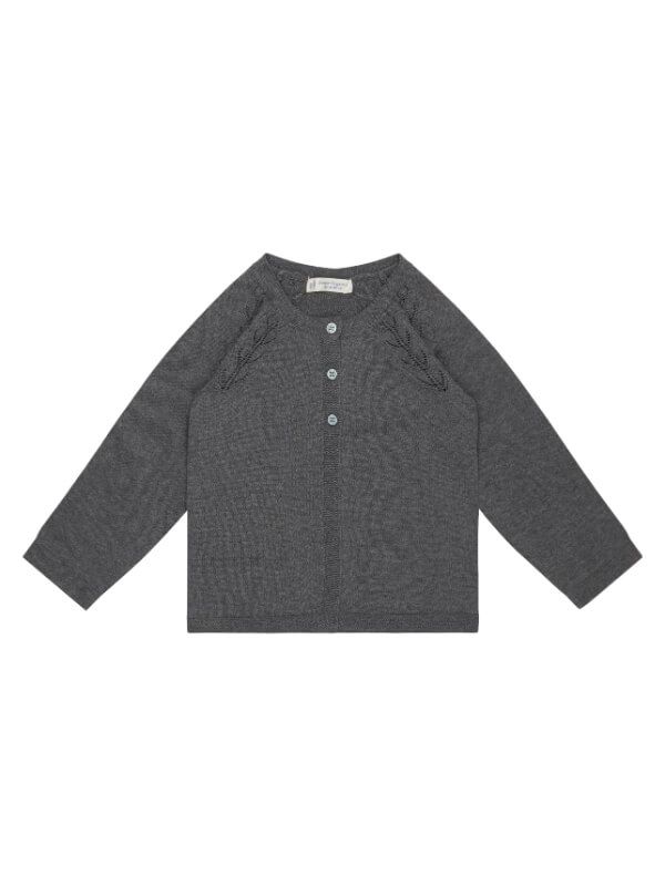 Cardigan tricotat fete Hurit Dark Grey