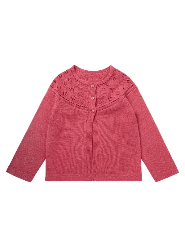 Cardigan tricotat fete Hurit Pink