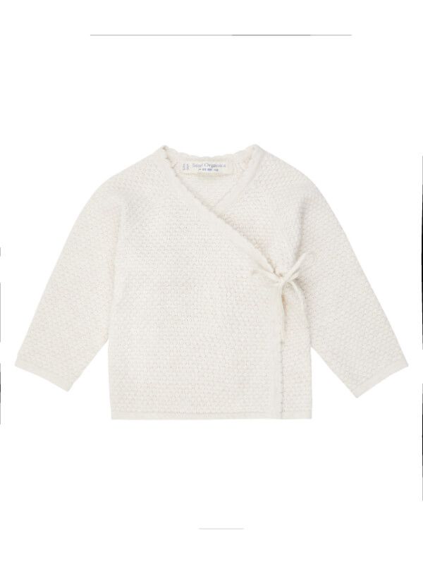 Cardigan tricotat subţire Picasso Ivory