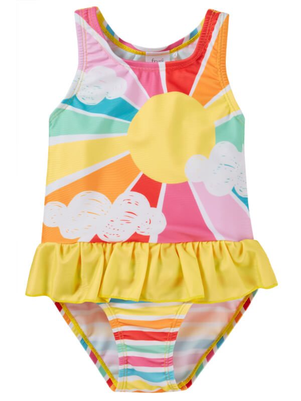Costum de baie fetițe Little Coral Seaside Stripe Sunshine