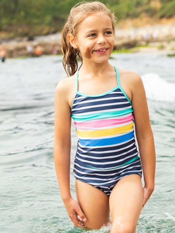 Costum de baie fete Kiri Indigo Stripe