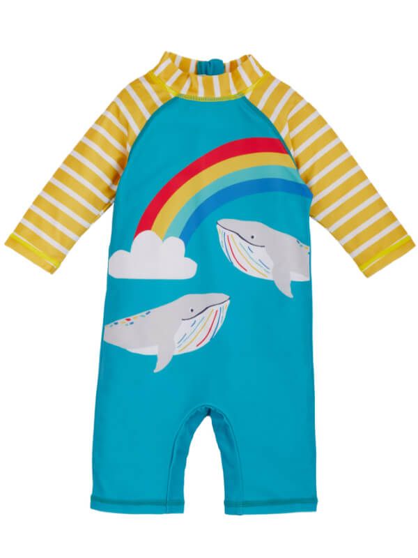 Costum de baie Little Sun Camper Blue Whale, UPF 50+