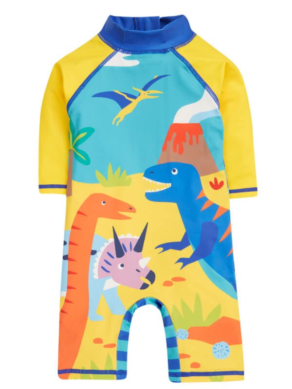 Costum de baie Tropical Sea Stripe Dino UPF 50+ 
