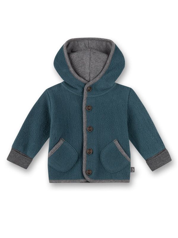 Hanorac fleece bebe Sanetta Pure, albastru