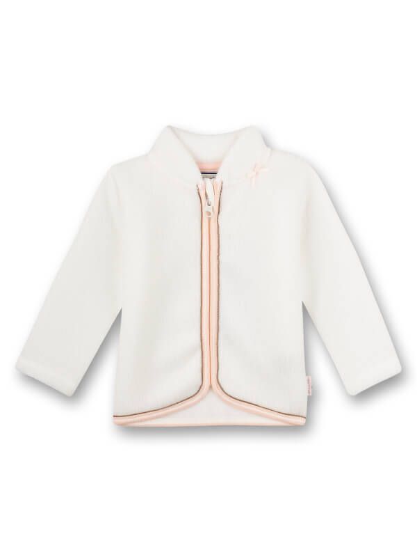 Jachetă fleece bebe White Family Stork