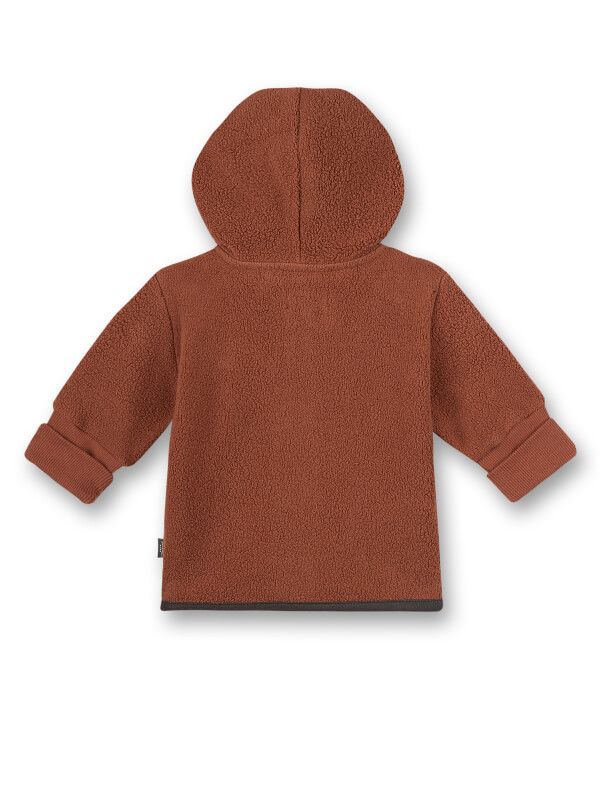 Jachetă fleece bumbac organic burnt brick