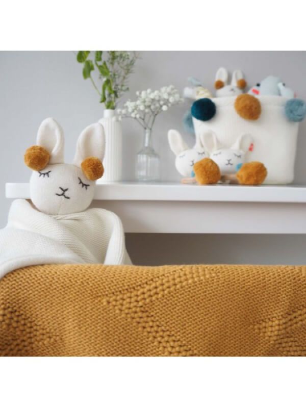 Jucărie Doudou Comforter Lama, bumbac organic