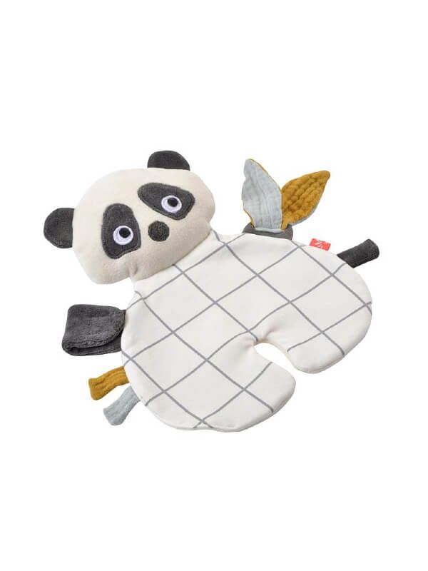 Jucărie pentru prindere suzetă Panda, bumbac organic