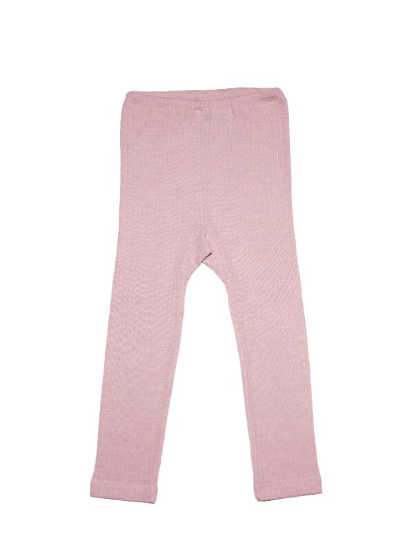 Leggings bumbac organic, lână şi mătase Uni Pink