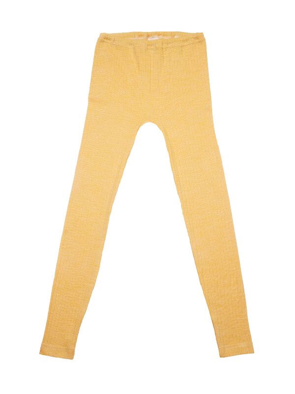 Leggings bumbac organic, lână şi mătase Yellow Melange