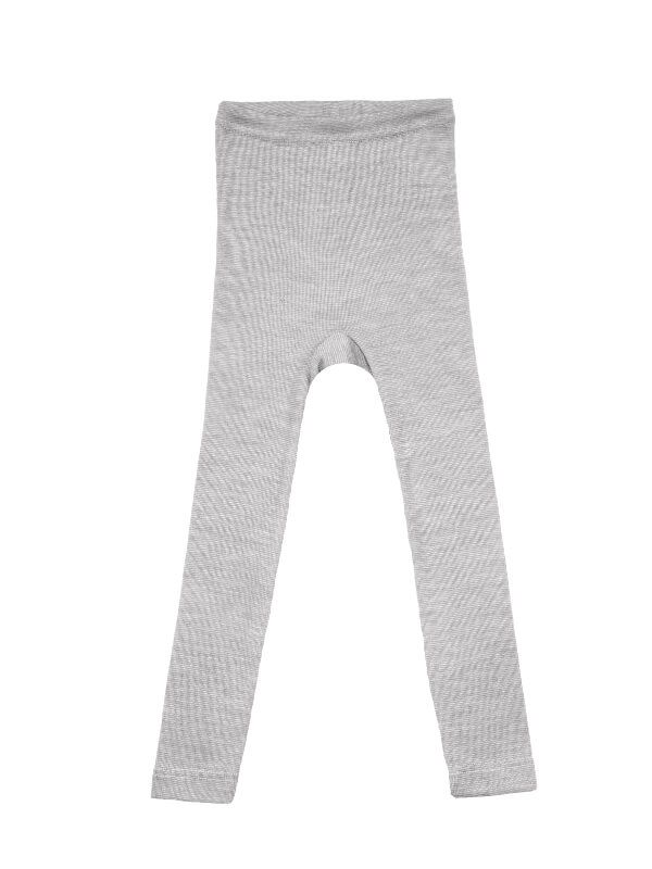 Leggings copii lână şi mătase Grey