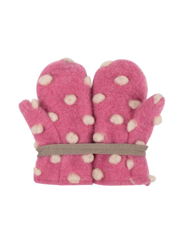 Mănuși din lână fiartă Dusty Pink