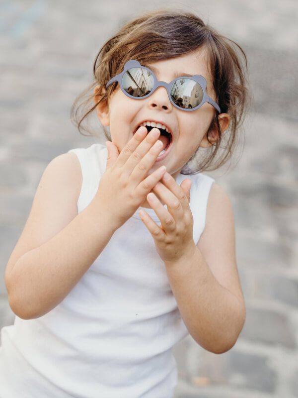 Ochelari soare copii Ourson Silver Blue, 2-4 ani