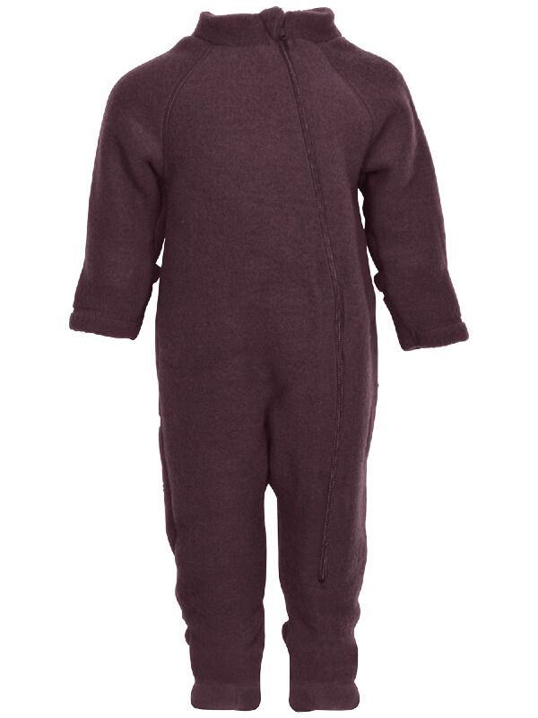 Overall cu fermoar, lână fleece Fudge