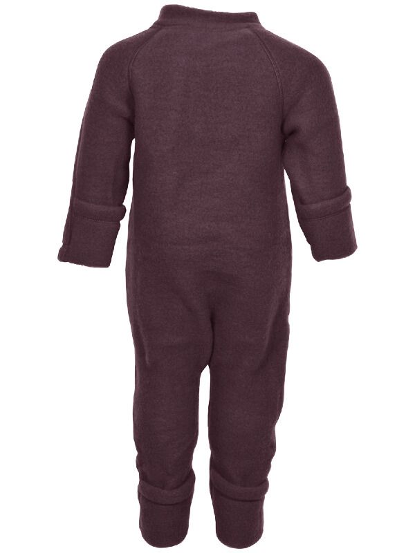 Overall cu fermoar, lână fleece Fudge