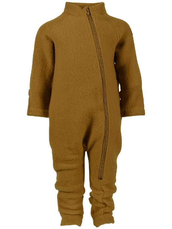 Overall cu mănuşi, lână fleece Golden Brown