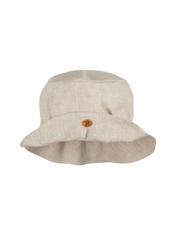 Pălărie din in copii Fold Button Natur