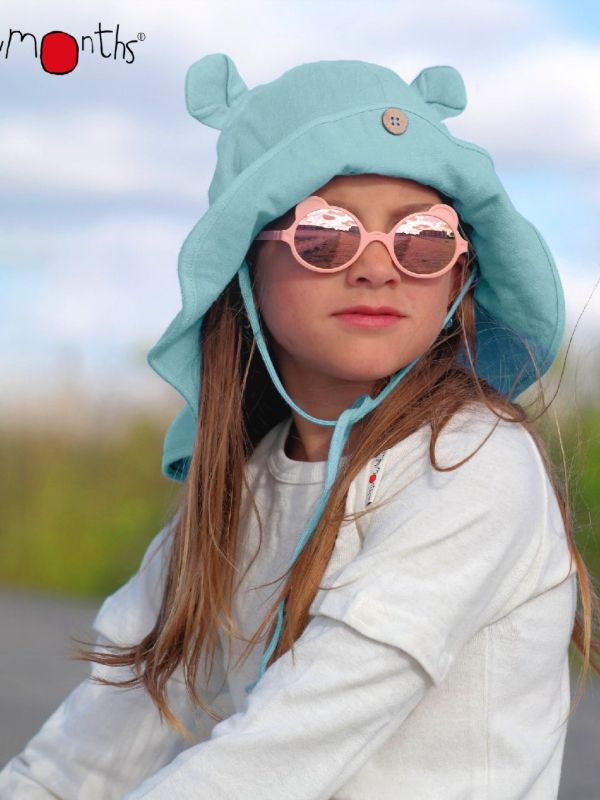 Pălărie ajustabilă din cânepă și bumbac Teddy Island Aqua
