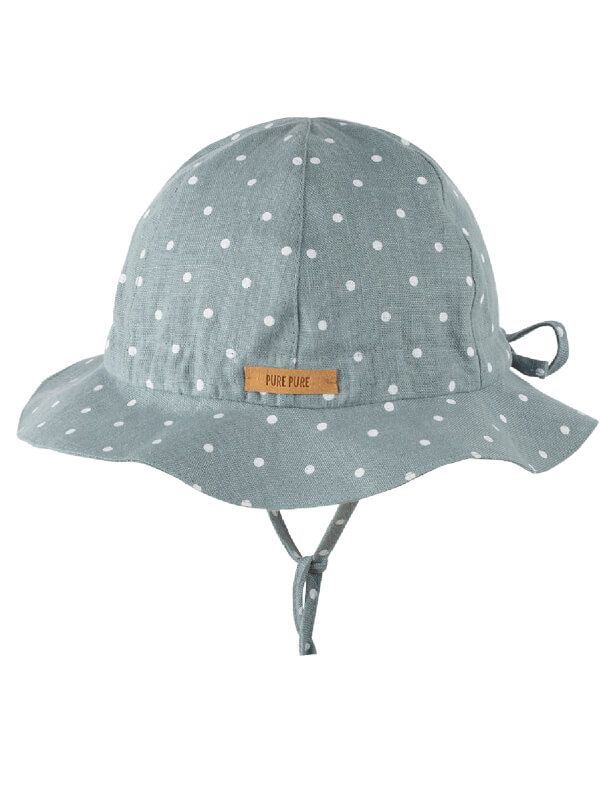 Pălărie ajustabilă din in, protecţie UV, Mint