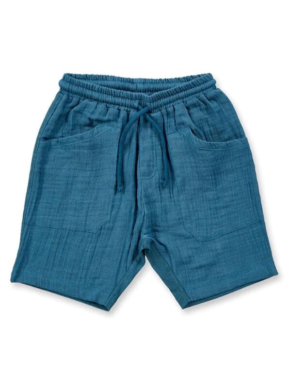 Pantaloni scurți din muselină băieți Pak Deep Ocean