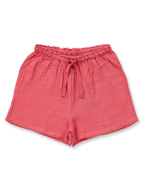 Pantaloni scurți din muselină fete Clea Raspberry