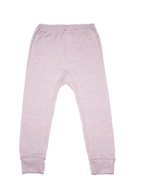 Pantaloni bumbac organic, lână şi mătase Uni Grey