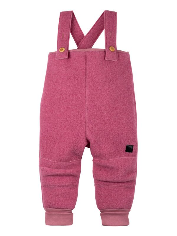 Pantaloni din lână fiartă Dusty Pink