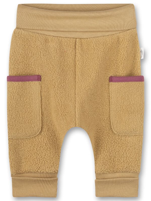 Pantaloni fleece bumbac organic Biscuit 