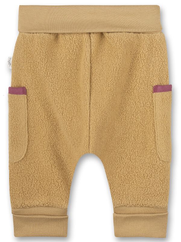 Pantaloni fleece bumbac organic Biscuit 