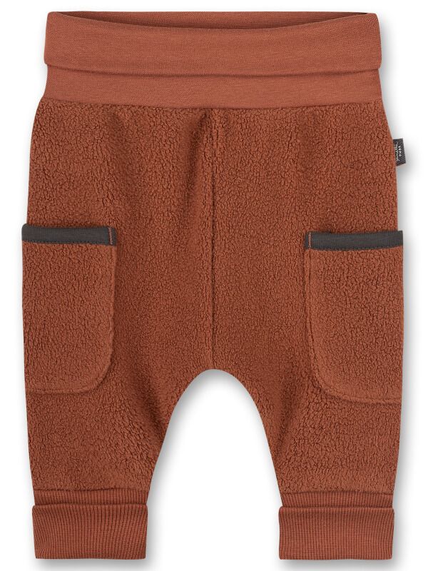 Pantaloni fleece bumbac organic Burnt Brick