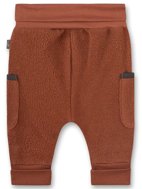 Pantaloni fleece bumbac organic Burnt Brick