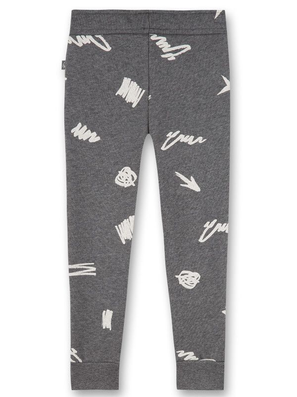 Pantaloni sport băieţi Sanetta Pure Graffiti Grey