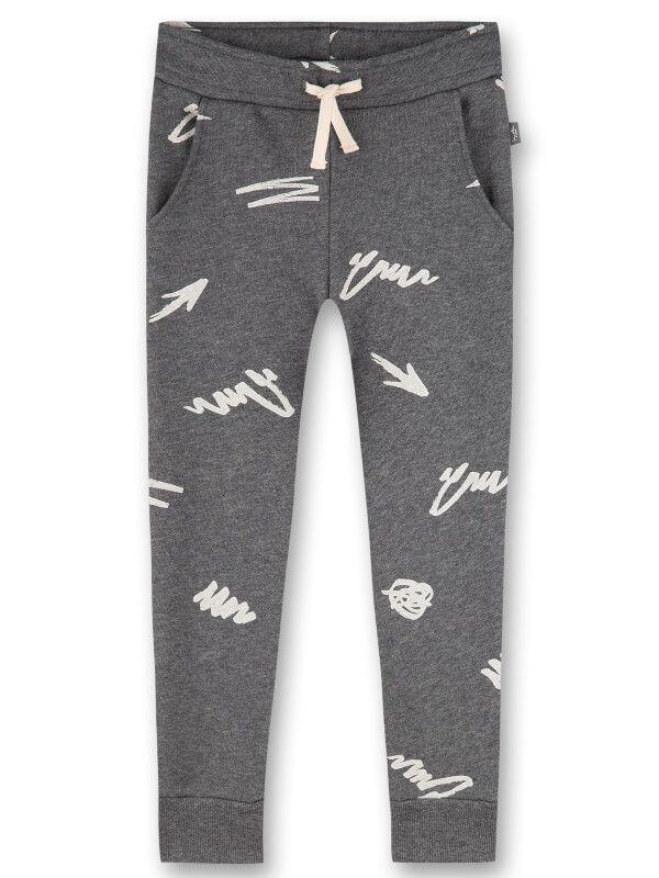 Pantaloni sport băieţi Sanetta Pure Graffiti Grey