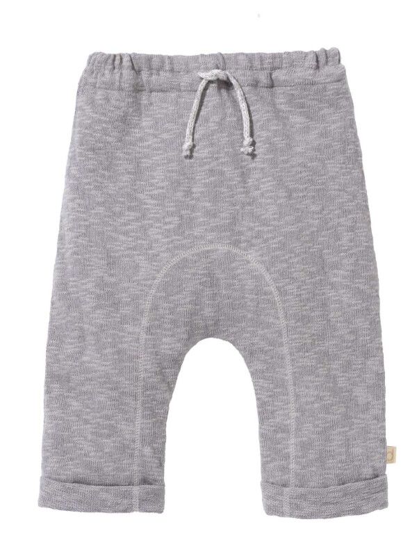 Pantaloni tricotați din bumbac și in Grey