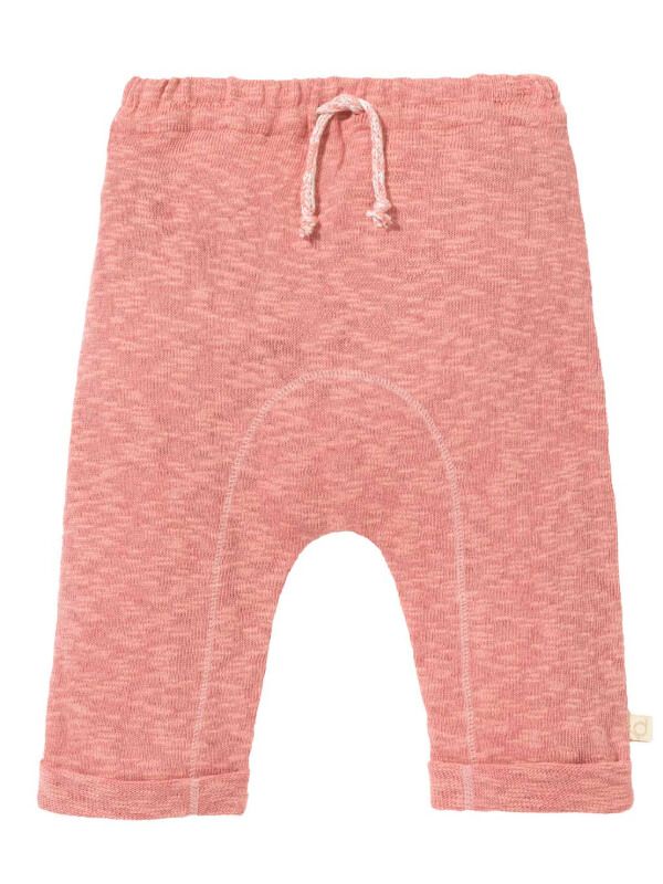 Pantaloni tricotați din bumbac și in Pink