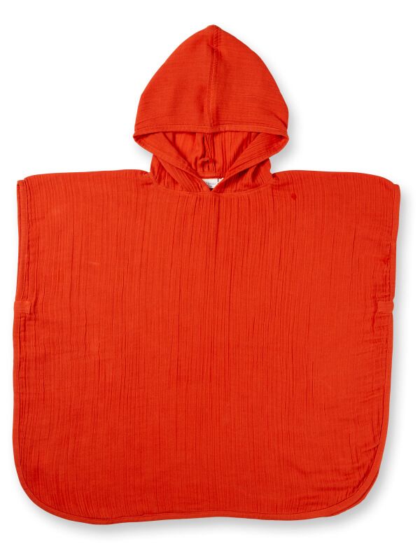 Poncho din muselină Alvi Rusty Red