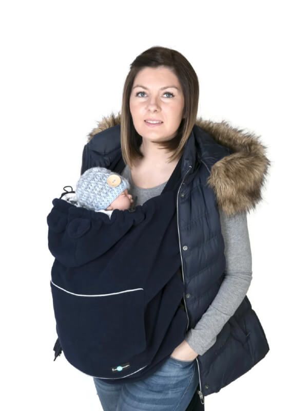 Protecţie din fleece pentru babywearing Navy Stars