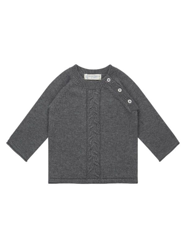 Pulover tricotat bebe Dark Grey