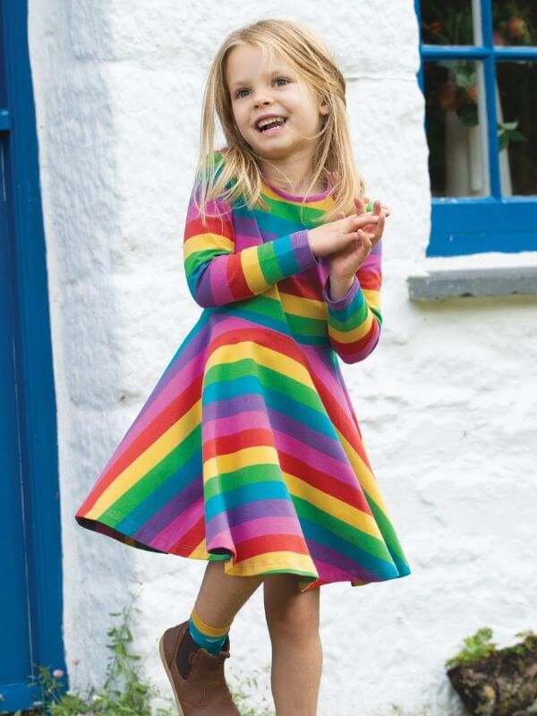 Rochiță Sofia Skater Rainbow Stripe