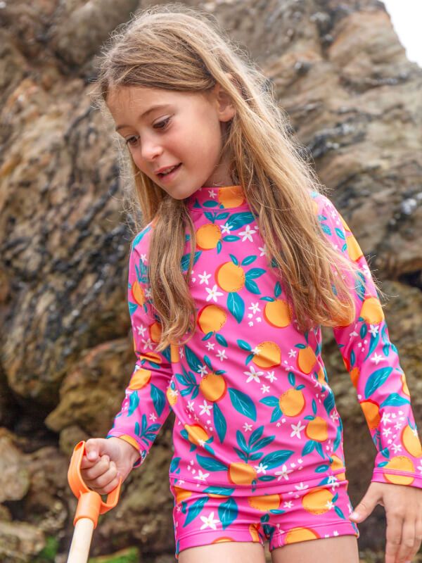 Set bluză şi pantaloni plajă Rachel Orange Blossom