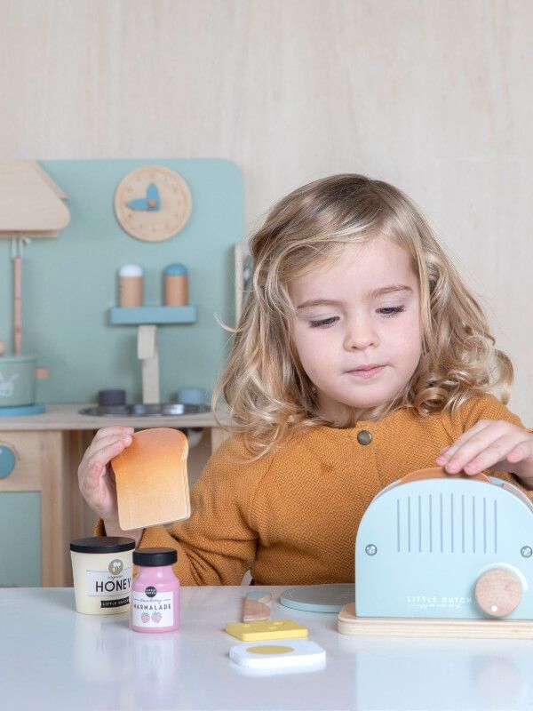 Toaster pâine din lemn, cu accesorii