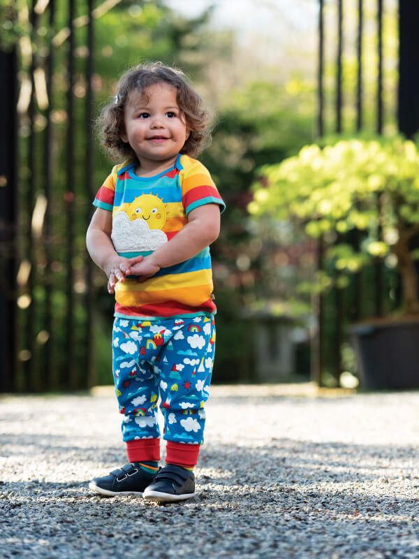 Tricou bebe Bobster Rainbow Multi Stripe