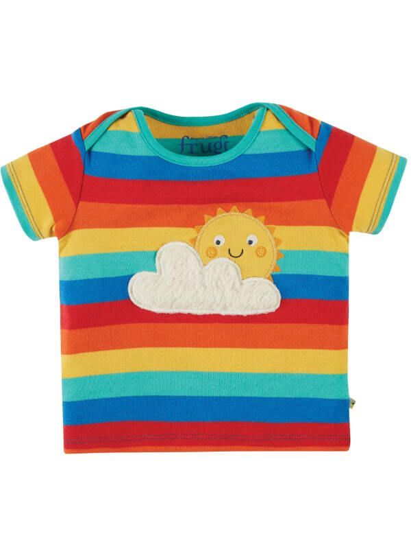 Tricou bumbac organic Bobster Rainbow Stripe Sun