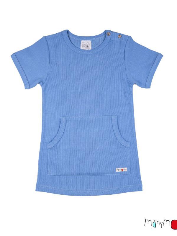 Tricou bumbac organic Kangaroo Robbia Blue